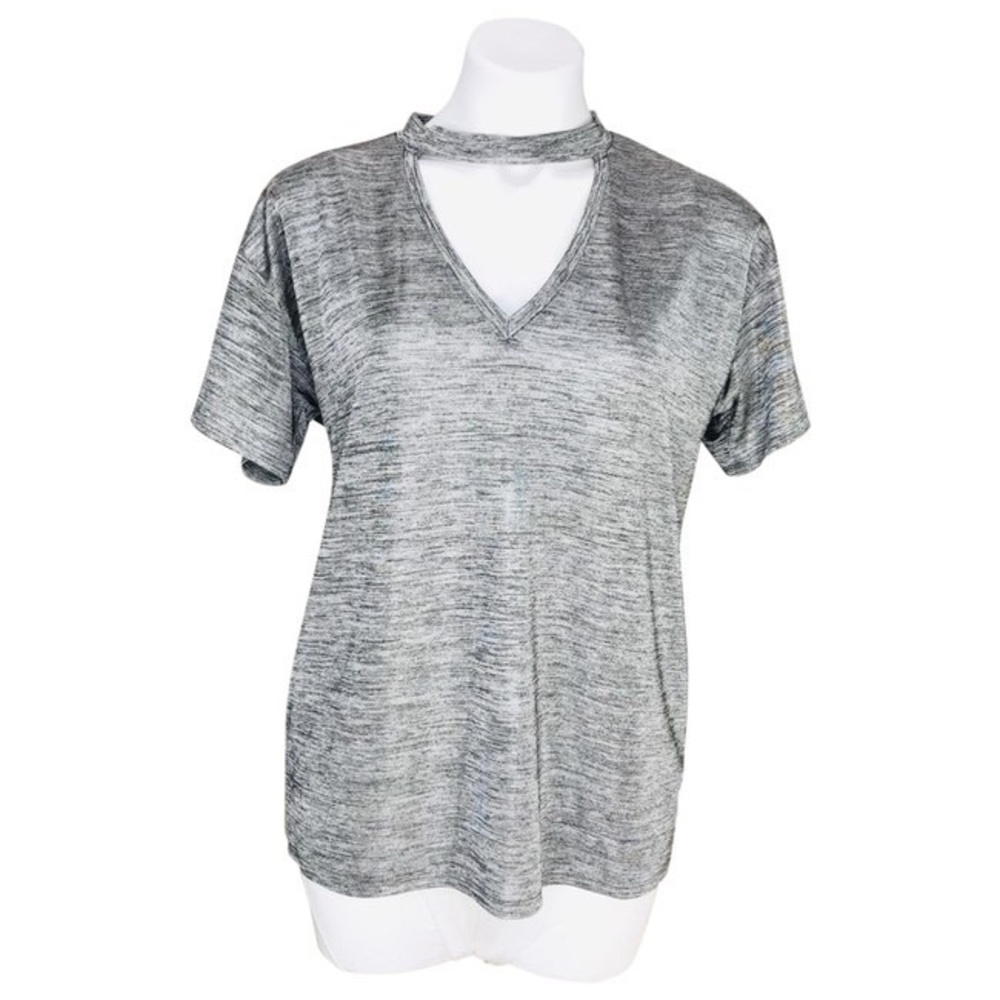 RACHEL Rachel Roy Choker V Neck Top